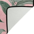 thumbnail image 5 of SKYSONIC 36x24in Summer Pink Flowers Area Rug, Tropical Palm Leaves Non-Slip Floor Carpet for Indoor Living Dining Room Bedroom, 5 of 7