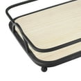 thumbnail image 6 of Stonebriar Solid Wood and Metal Decorative Tray Set, Black, 2 Pieces, 16.3" x 10.4", 6 of 7
