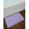 thumbnail image 2 of Floral Bath Mat, Illustration of Multi Color Petal Gramophone Orchids Drawings on Violet Background, Plush Bathroom Decor Mat with Non Slip Backing, 29.5" X 17.5", Multicolor, by Ambesonne, 2 of 2