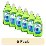 (6 pack) Great Value Ultra Antibacterial Dish Liquid, Crisp Apple, 28 fl oz