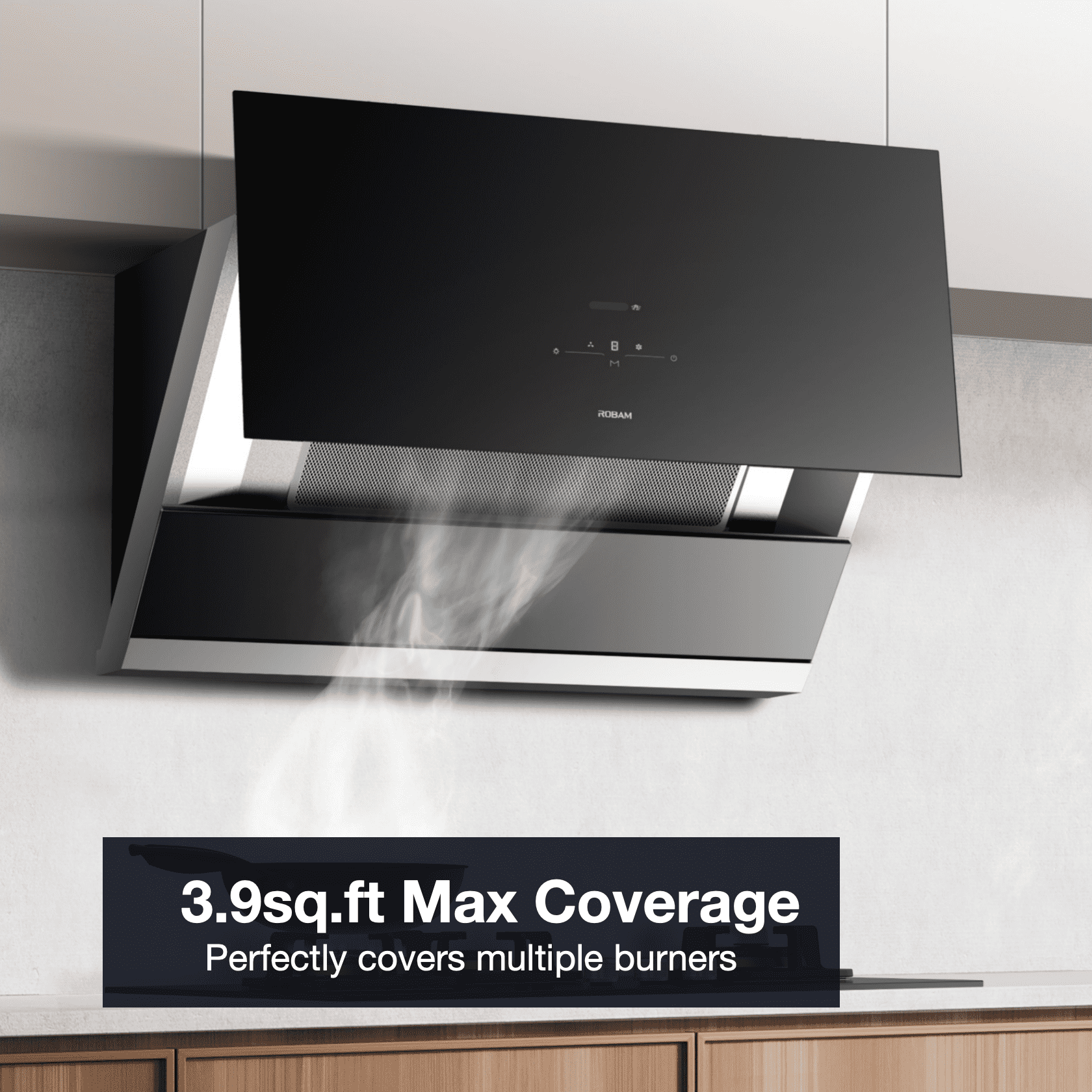 ROBAM 36" Range Hood, 1300 CFM High Suction, Gesture & Touch Control, 4 Speed Exhaust Fan, BLDC Motor, Easy-Clean Filters, Ducted Vent Hood for Wall Mount/Under Cabinet