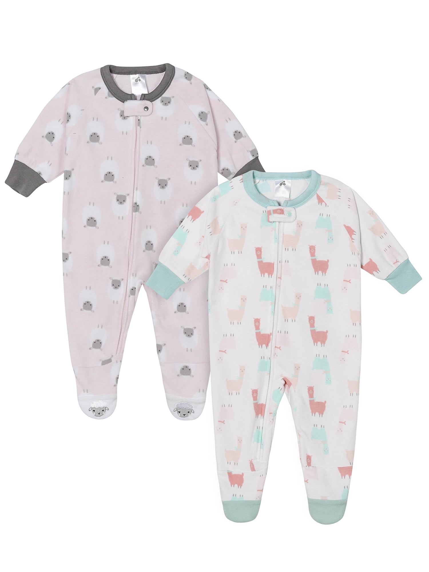 Just Born® Organic Baby Girls Blanket Sleepers 2Pack