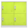 thumbnail image 3 of vidaXL Locker Cabinets 2 pcs Light Gray and Green 35.4"x17.7"x36.4" Steel, 3 of 8