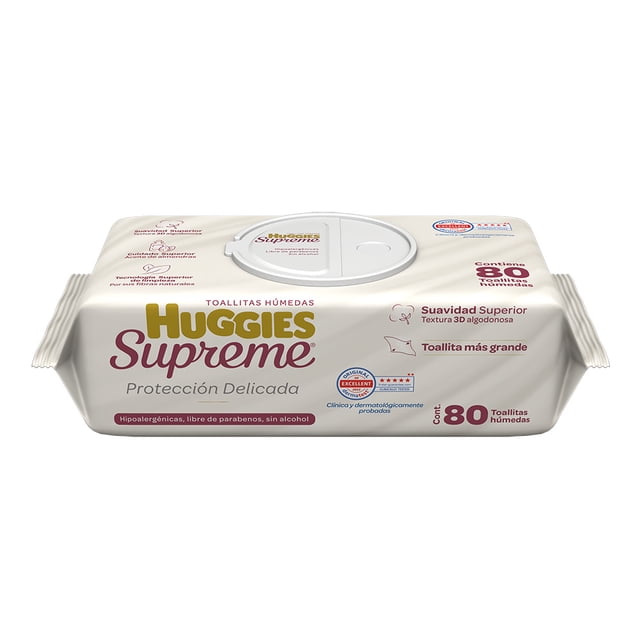 Toallitas Húmedas para Bebé Huggies Supreme Protección Delicada 80 piezas