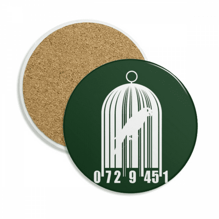 

Barcode Shopping Scanning Birdcage Coaster Cup Mug Tabletop Protection Absorbent Stone
