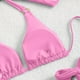 thumbnail image 5 of Traje de baño para mujer, moda, cómodo, color sólido, bikini, traje de baño de color liso para mujer, conjuntos de bikinis, trajes de baño para mujer, 5 of 6