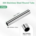 thumbnail image 3 of Tubo de acero inoxidable 304 de 150 mm en paquete de 2, 25 mm de diámetro exterior, 1.5 mm de grosor de pared, tubería de acero inoxidable sin costura [0.98x0.06x6IN], 3 of 7