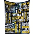 thumbnail image 2 of Electrician Gifts for Men, Throw Blanket for Dad, Husband, Father''s Day, Christmas, Birthday - 50" X 60", 2 of 6
