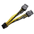 thumbnail image 2 of 2X 18AWG 8Pin to Dual 8Pin(6+2) Power Cable GPU Power Cable for K80 M40 M60 P40 P100 ,20CM, 2 of 8