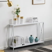 Zimtown Console Table, Sofa Table, Metal Frame, Easy Assembly, for Entryway, Living Room,Gray