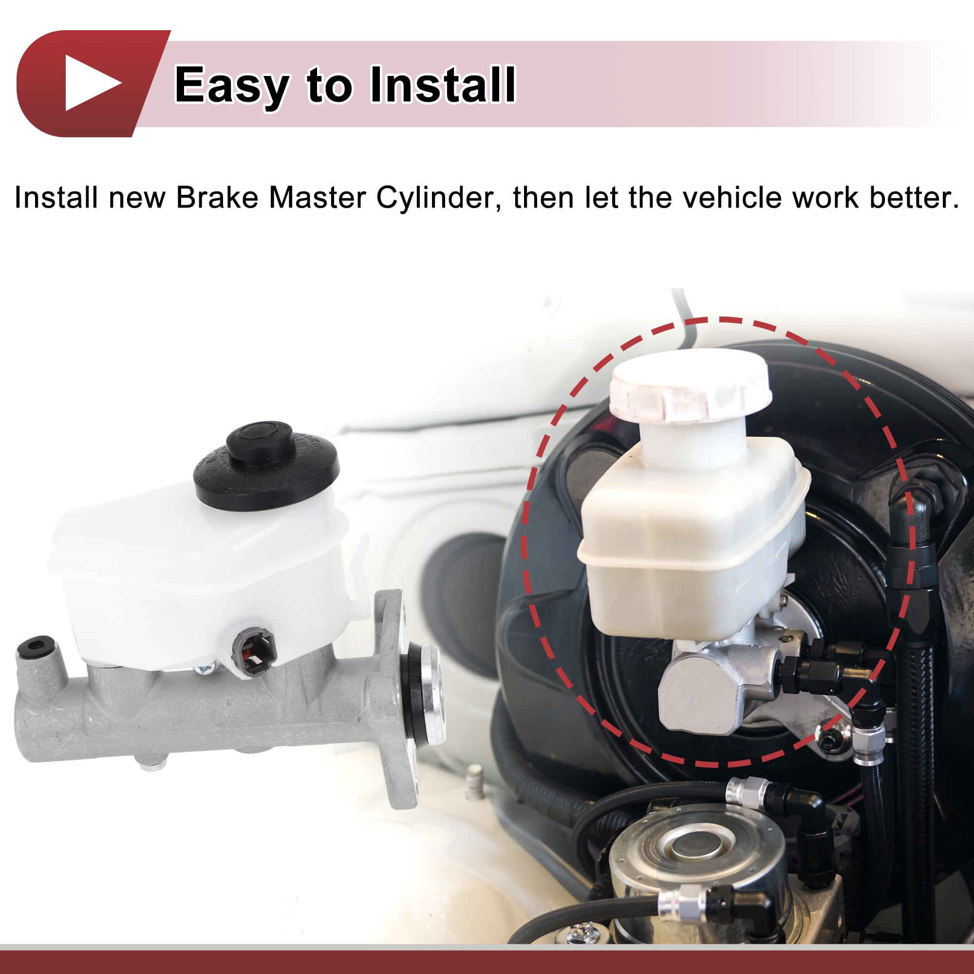 Unique Bargains Brake Master Cylinder with Reservoir for Toyota Corolla 1992-2002