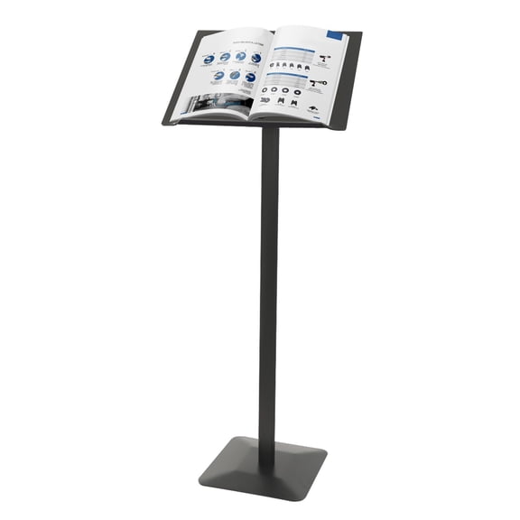 Floor Standing Speaking Acrylic Podium 46.5” Tall Speaking Podium Lectern Desk Professional Podium Luxury Lectern Stand Wedding Platform with Slanted Top
