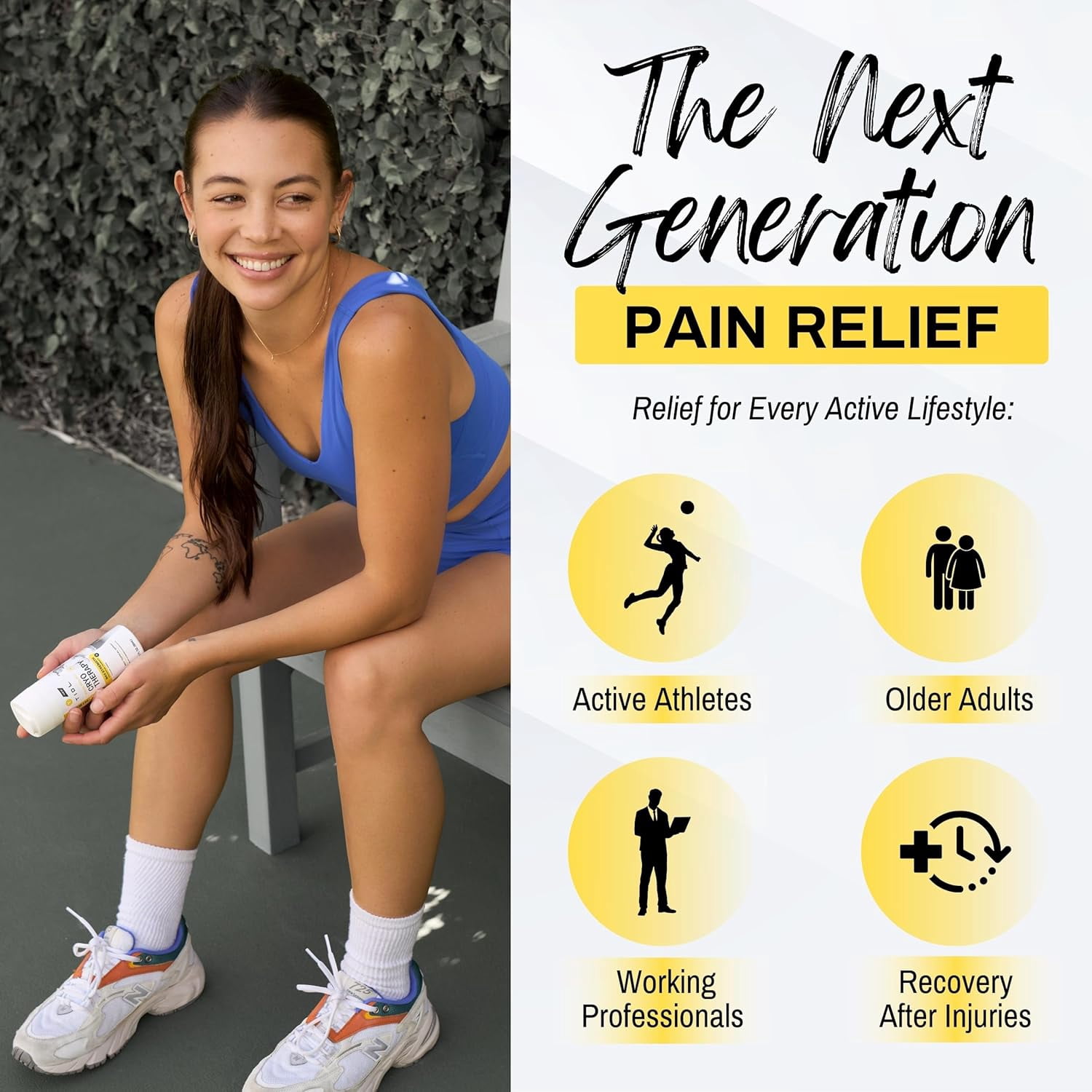 TIDL Max Strength Cryotherapy Menthol & Camphor Pain Relief Spray for Body Aches & Pains, 3 fl oz