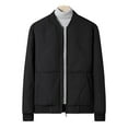 thumbnail image 4 of ATENAR Jackets for Men,Mens Winter Coats,Long Sleeve,Warm,Windproof,Solid,Polyester,Black,4XL, 4 of 9