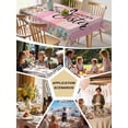 thumbnail image 5 of Easter Table Cloth, Waterproof Tablecloth for Rectangle Tables, Spring Rabbit Eggs Flowers Flags Leaves Wood Grain Reusable Washable Fabric Table Cover for Restaurant Kitchen Dining Tables 60"x120", 5 of 9