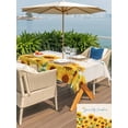 thumbnail image 5 of Outdoor Tablecloth with Umbrella Hole for Patio/Picnic/Party/Camping, Yellow Sunflowers Waterproof Table Cloth Rectangle Table Cover Washable, Summer Floral Elegant Pastoral Botanical (54"x 80"), 5 of 8