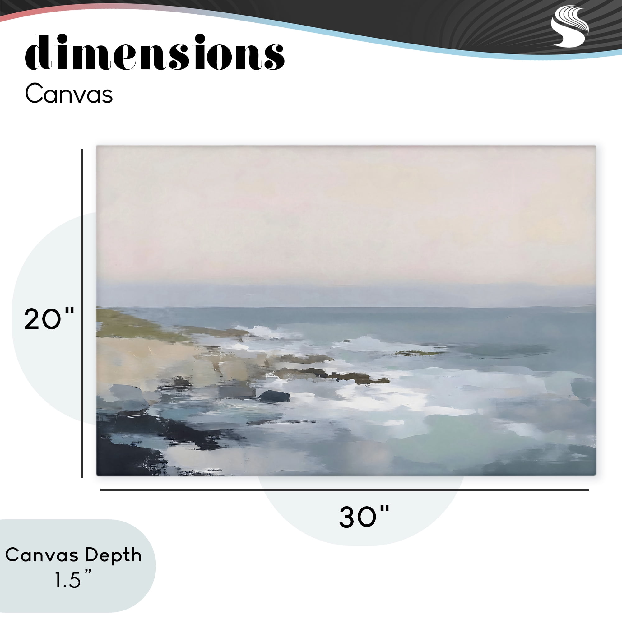 Stupell Industries Serene Coastal Ocean Scene Canvas Wall Art, design by Creative Studio