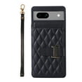 thumbnail image 2 of Case for Google Pixel 7 Pro, Detachable Crossbody Strap & Lanyard Wallet Case with Card Slots, 360° Stand Ring Kickstand Flip PU Leather Protective Cover for Google Pixel 7 Pro, Black, 2 of 9