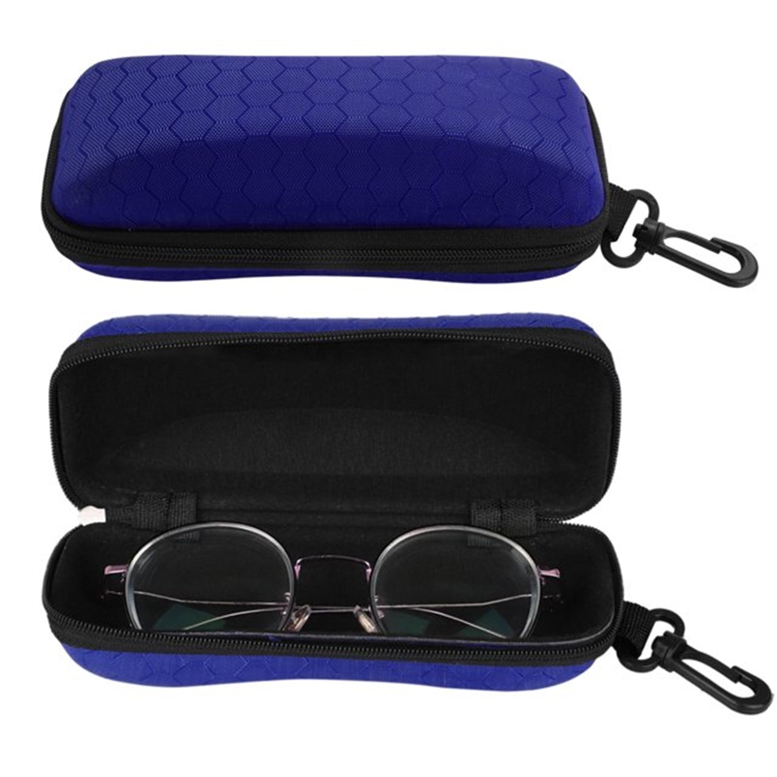Stylish Semi-Hard EVA Sunglasses Case with Metal Clip for Easy Storage & Travel Hard EVA Zipper Sunglasses Case with Clip, Shock Resistant  main image 4
