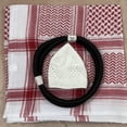 thumbnail image 6 of Arab Shemagh Middle Eastern Mens Keffiyeh and Hairhoop Accessories for Adult Formal Cultural Event Casual Everyday Wear, 6 of 9