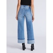 Sofia by Sofia Vergara Women's and Women's Plus Margot Wide Crop Super High Rise Jeans, 27 Inseam, Sizes 0-28