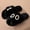 Black, variant on JUSLIO Womens House Slippers Crisscross Cross Strap Fuzzy Plush Open Toe Slides Non Slip Flat Sole House Slippers Black