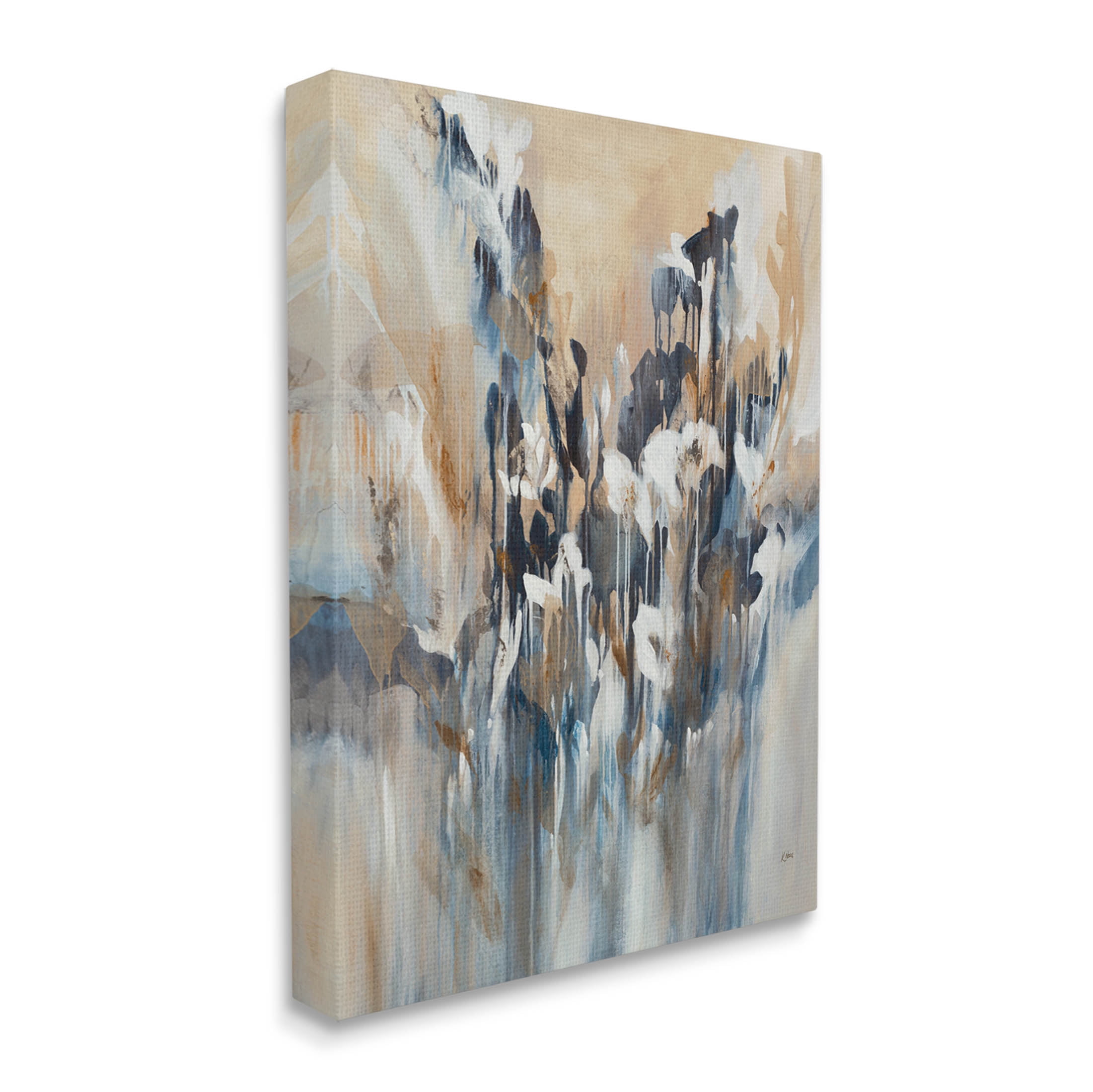 Stupell Industries Layered Botanical Abstract Drip Painting Gallery Wrapped Canvas Print Wall Art, Design by K. Nari