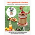 thumbnail image 4 of VEVOR 4.75 Gal/18L Fruit Wine Press, Solid Wood Basket with 8 Blocks, Heavy Duty Manual Juice Maker, Cider Apple Grape Tincture Honey Olive Oil Making Press with Handle for Kitchen, Home, 4 of 9