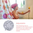 thumbnail image 4 of Adultos Lady Nightcap con banda elástica Gorro de dormir Envoltura ajustable Sombrero de dormir de pelo largo Hogar Dormitorio Dormitorio Juegos de accesorios de baño Gris-plata tamaño libre Inteprter HA1847-02, 4 of 6