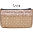 thumbnail image 5 of Vercord Updated Purse Handbag Organizer Insert Liner Bag in Bag 13 Pockets Beige Dot Medium, 5 of 7