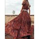 thumbnail image 5 of Vestidos largos bohemios con cuello en V de TEELYNN para mujer, vestidos vintage 2022 con estampado floral y mangas abullonadas, vestidos de verano gitanos hippies, vestidos bohemios, 5 of 5