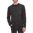 thumbnail image 1 of Calvin Klein Mens Felt-Pocket Knit Sweater, Grey, XX-Large, 1 of 1