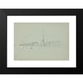 thumbnail image 2 of Myles Birket Foster 24x18 Black Modern Framed Museum Art Print Titled - Sketch of the Town of Lytham, Market House, 2 of 5