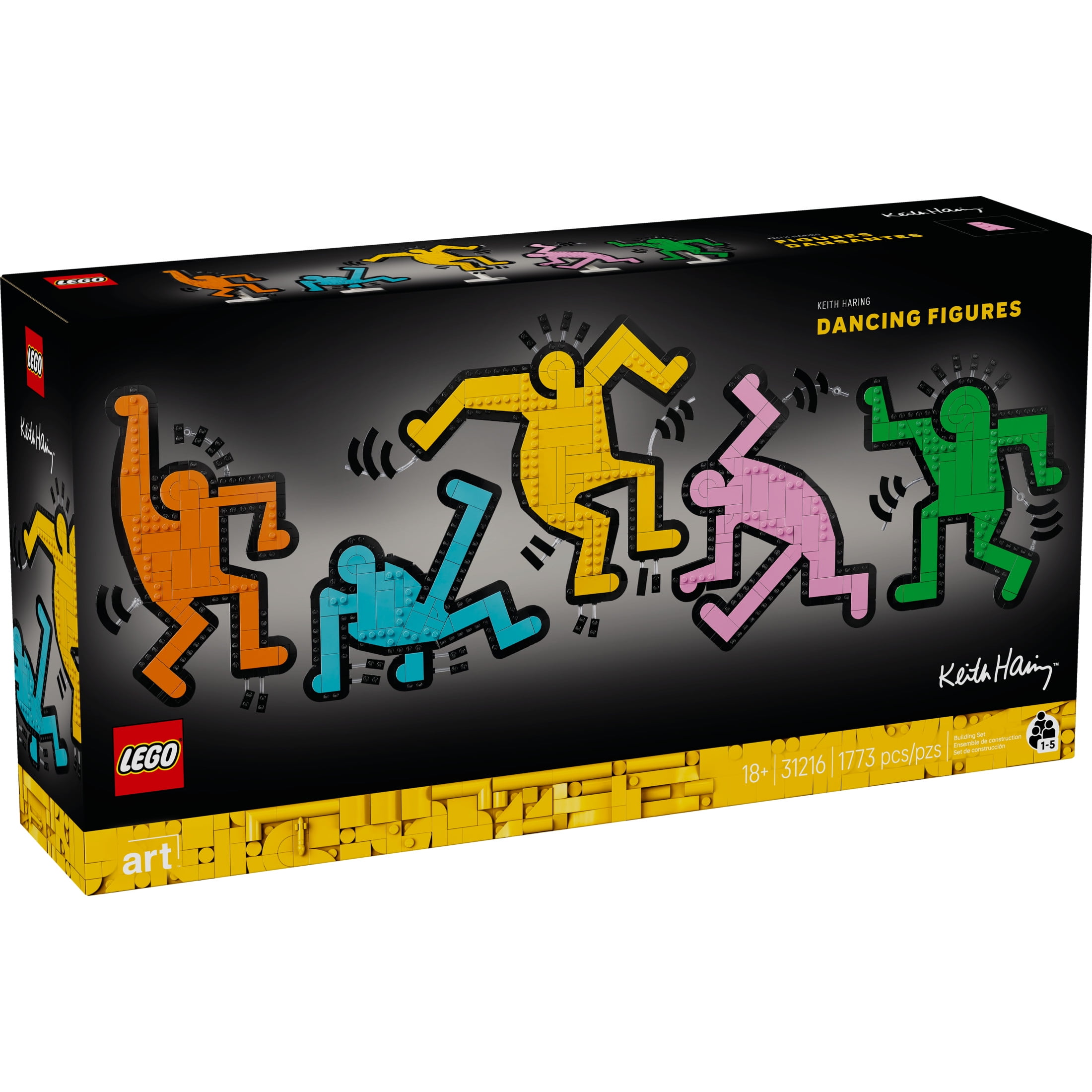 LEGO Art Keith Haring – Dancing Figures - Home Decor Building Set for Adults - Wall Art Decor - Gift Idea for Men, Women and Art Lovers who Enjoy DIY Arts and Crafts - 31216