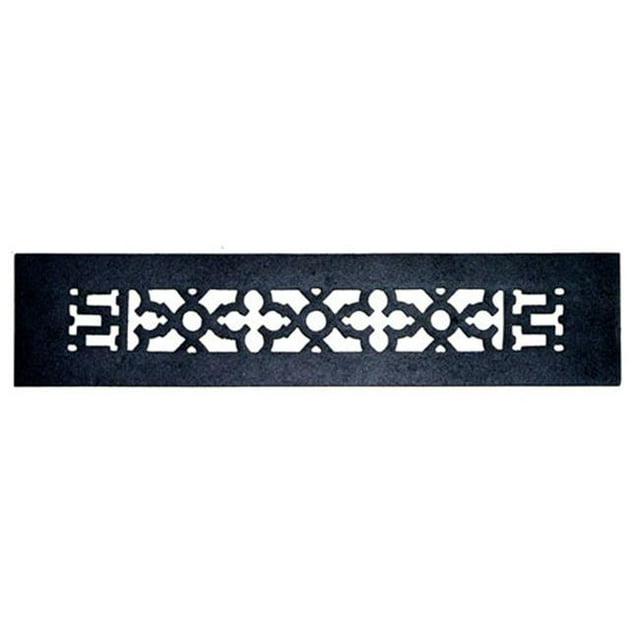 14" x 2.25" Black Cast Iron Decorative Grille