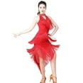 thumbnail image 2 of Robe de Danse pour Femmes avec Strass, Paillettes, Franges, Robe de Fête, Salsa Latine, Tenue de Danse de Salon, 2 of 8