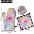 thumbnail image 6 of Colorful Cloud Star Tie Dye Pattern Kitchen Oven Mitt and Pot Holder Sets 2 Pcs for Baking, Cooking and Grilling, Heat Resistant Up To 392 °F, 6 of 7