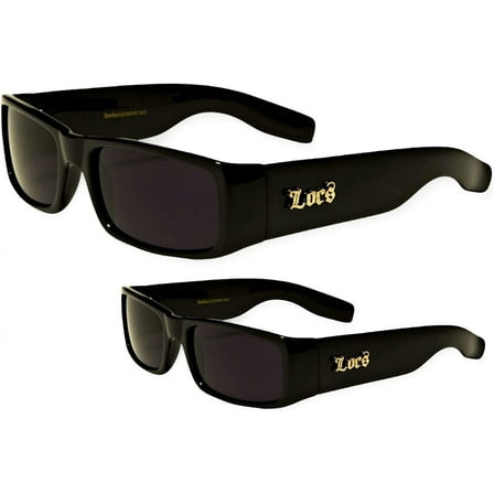 Locs Cool 2 PACK Sunglasses  1- 9006 Adult Size Black & 1- 9006 Kids Size Black Shades FREE SHIPPING
