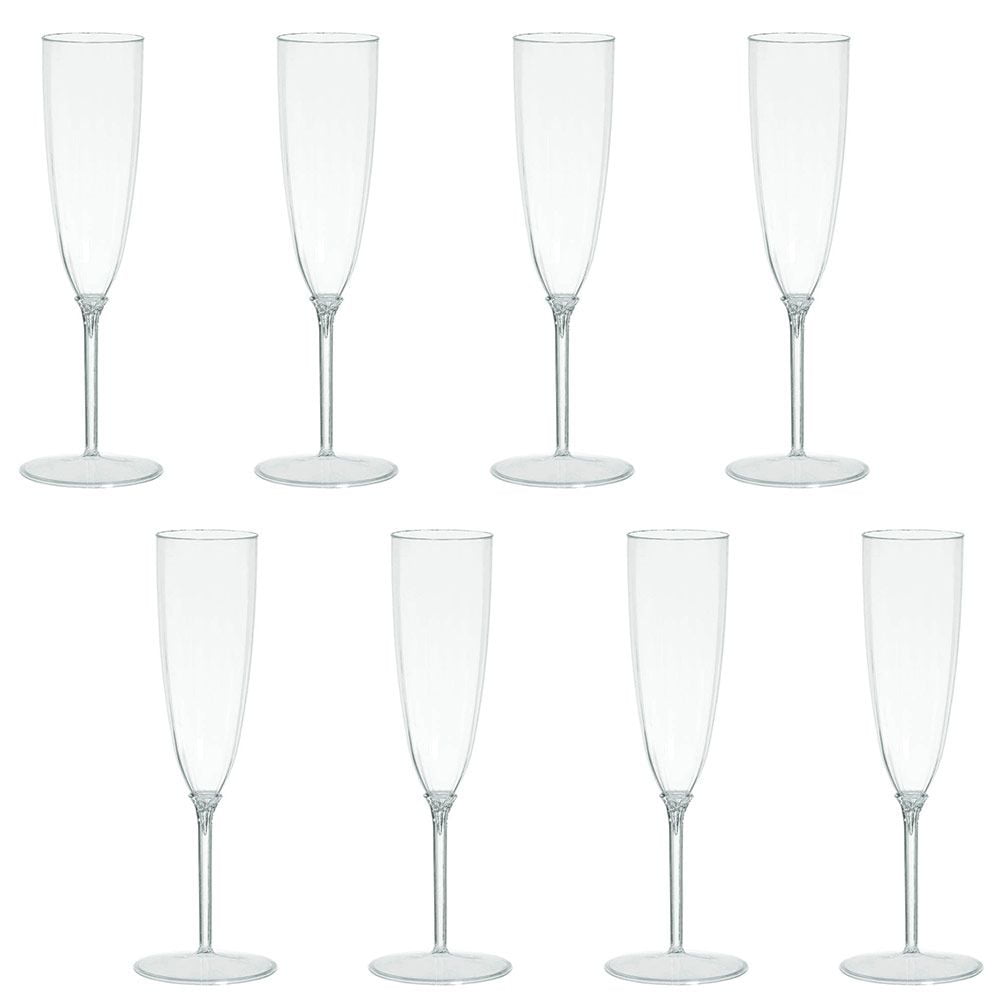 Champagne Flutes 5Oz Premium Plastic (8 Pack) Party Supplies