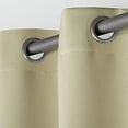 thumbnail image 4 of Exclusive Home Sateen Twill Woven Room Darkening Blackout Grommet Top Curtain Panel Pair, 52"x63", Linen, 4 of 7