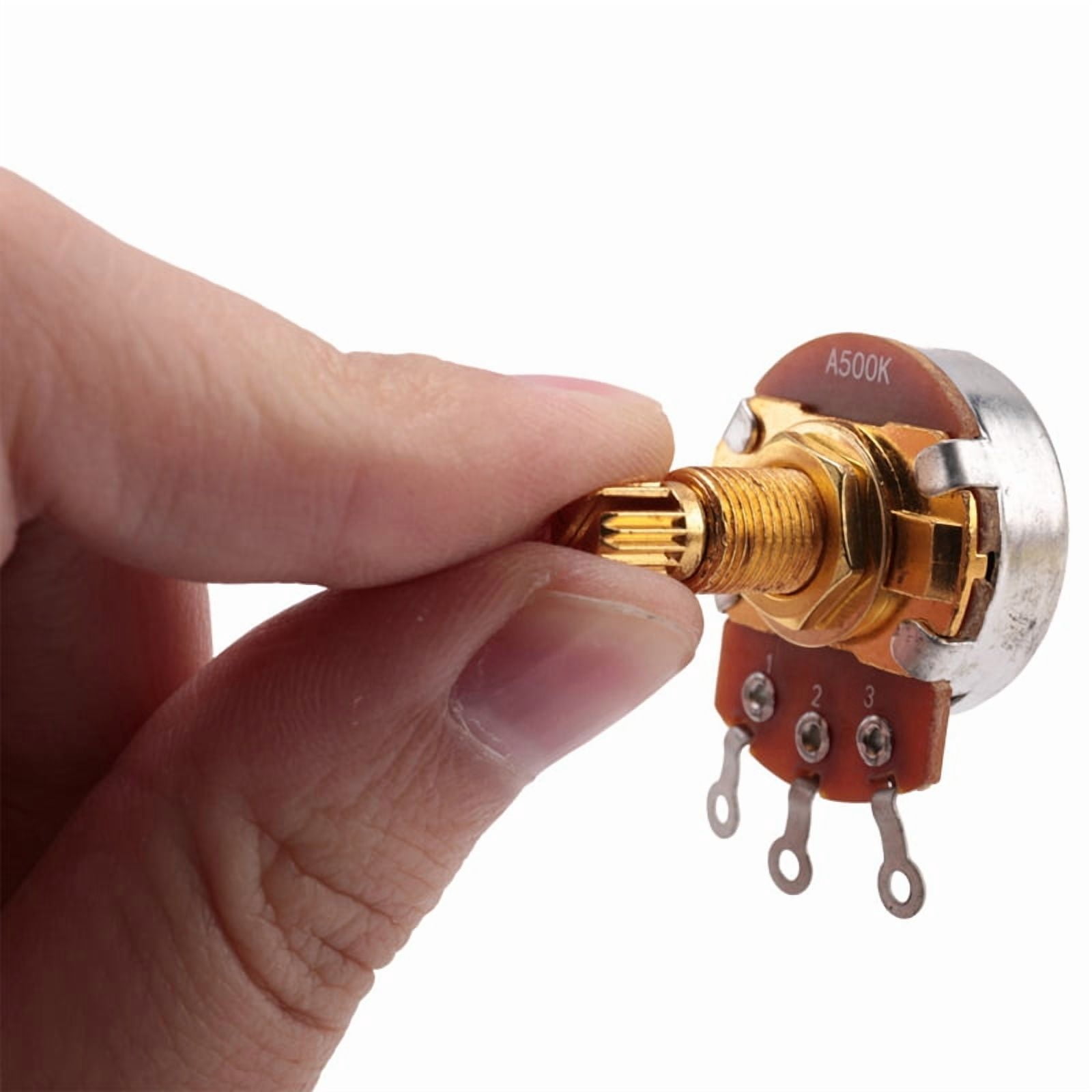 Shaft Full Metric Sized Control Pots A500K Audio Taper Potentiometers Pot for Electric Guitar (Set of 24)