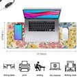 thumbnail image 5 of Long Mouse Pads for Desk,Pioneer Flower Floral Print Pattern Desk Mats on Top Of Desks, Desk Mouse Pad Extra Large with 3mm Non-Slip Base and Stitched Edge for Gaming,Office,Work,Home 31.5"x11.8", 5 of 6
