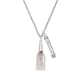 thumbnail image 2 of Delight Jewelry Silvertone Small Tassel Silvertone Courage Strength Wisdom Honesty Bar Charm Necklace, 23", 2 of 4