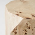 thumbnail image 3 of Benjara Cid Hy 22" Side End Table- Burl Wood Veneer Drum- Natural Brown, 3 of 6