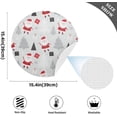 thumbnail image 4 of GZHJMY Christmas Santa Claus Round Placemats Set of 6, Non-Slip PVC Table Mats Washable Heat Resistant Place Mats for Kitchen Dining Table Christmas Home Decor, 15.4 Inch Table Mat, 4 of 7