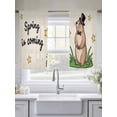 thumbnail image 5 of Groundhog Day Sheer Curtains 45 Inch Length 2 Panels Set, Rustic Spring Botanical Star Yellow Voile Window Treatment Rod Pocket Small Kitchen Curtains Drapes for Bedroom 52"x45"x2, 5 of 7