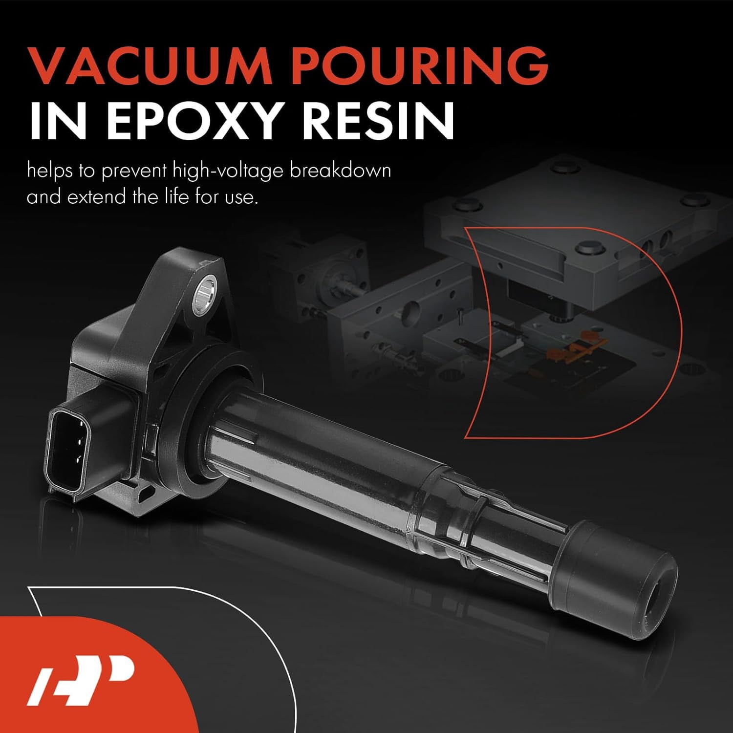 A-Premium Ignition Coils Pack Compatible with for Acura MDX 2001-2009 Honda Accord 2004-2007 Pilot 2003-2008 V6 3.0L 3.5L 6-PC