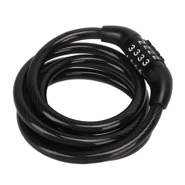 Candado De Cable Para Bicicleta, Candado De Combinación De Cuatro Dígitos, Candado Antirrobo Para Puerta De Motocicleta, Scooter, Valla