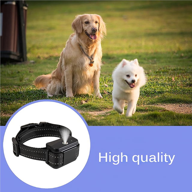 Rechargeable Spray Dog Bark Collar Bark Control Rechargeable Spray with Adjustable Reflective Belt Automatic Bark Control