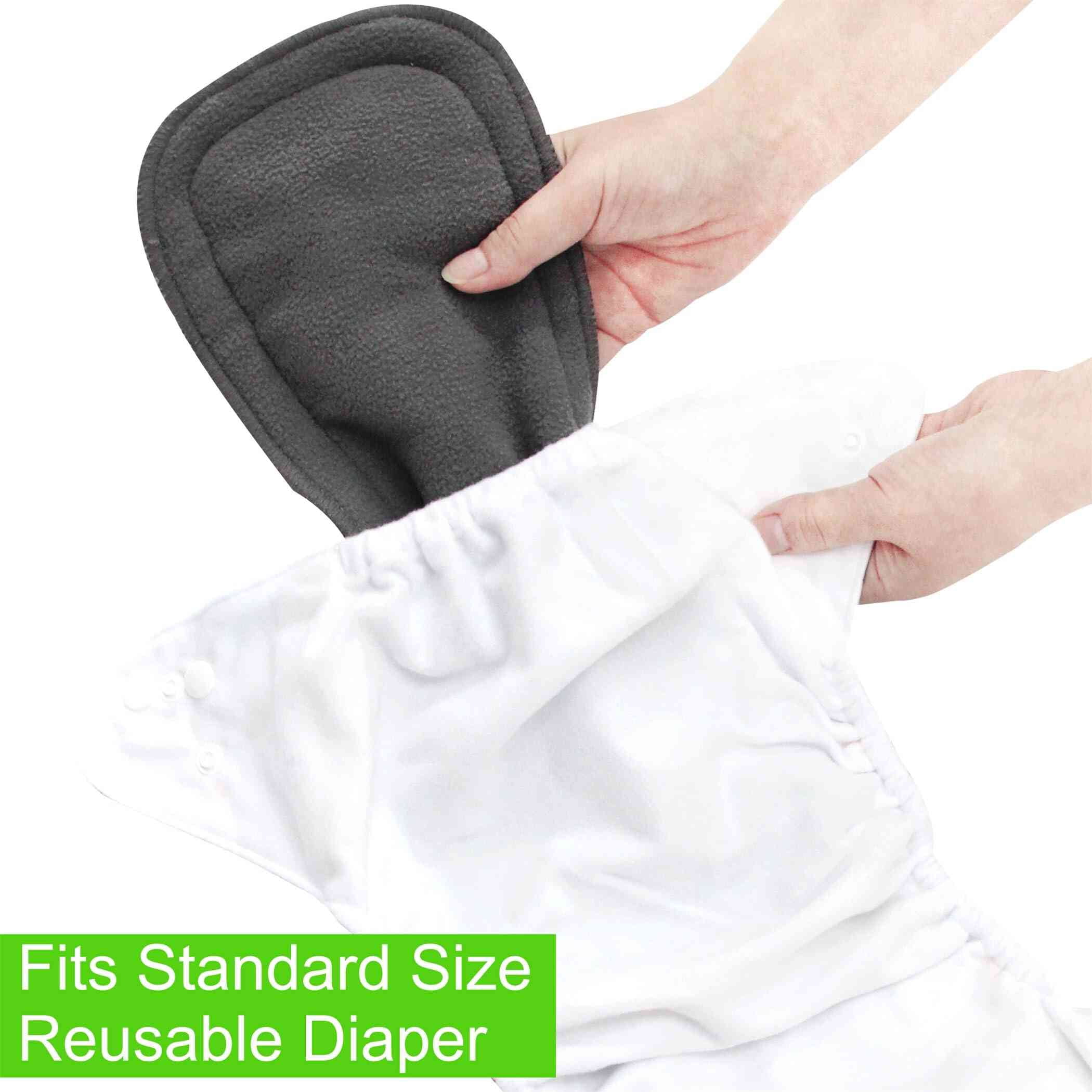 Wegreeco Reusable Soft 12 Pack Cloth Diaper Inserts for Baby Cloth Diaper, High Absorbing Cloth Diaper Inserts